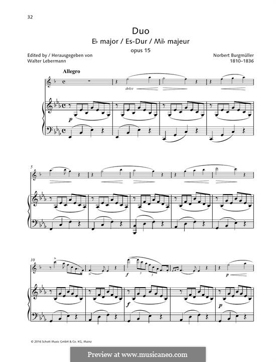 Duo for and Piano, Op.15 by N. Burgmüller on MusicaNeo
