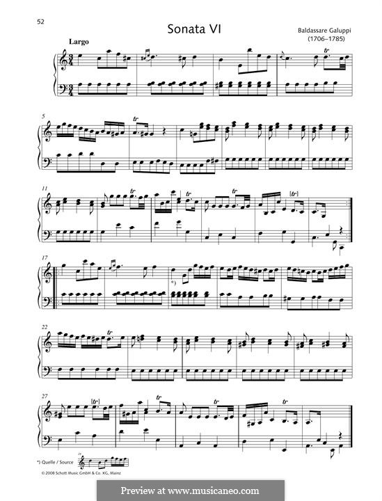 Sonata VI A minor: Sonata VI A minor by Baldassare Galuppi
