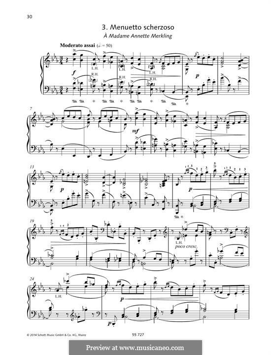 Six Pieces for Piano, TH 143 Op.51: No.3 Menuetto scherzoso by Pyotr Tchaikovsky