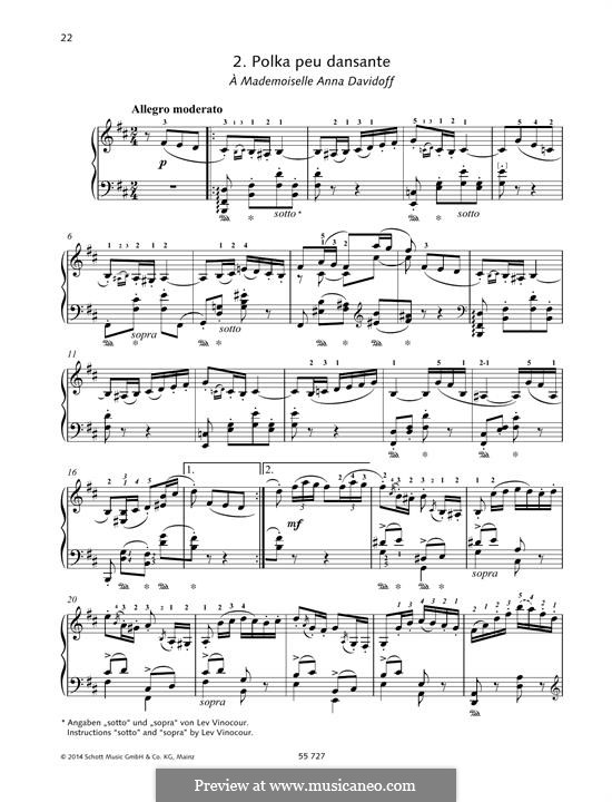 Six Pieces for Piano, TH 143 Op.51: No.2 Polka peu dansante by Pyotr Tchaikovsky