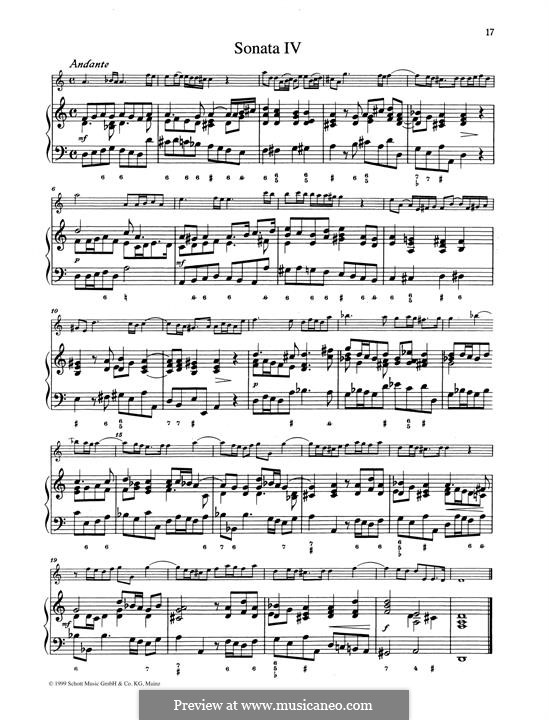 Six sonate da camera: Sonata No.4 by Johann Christoph Pepusch