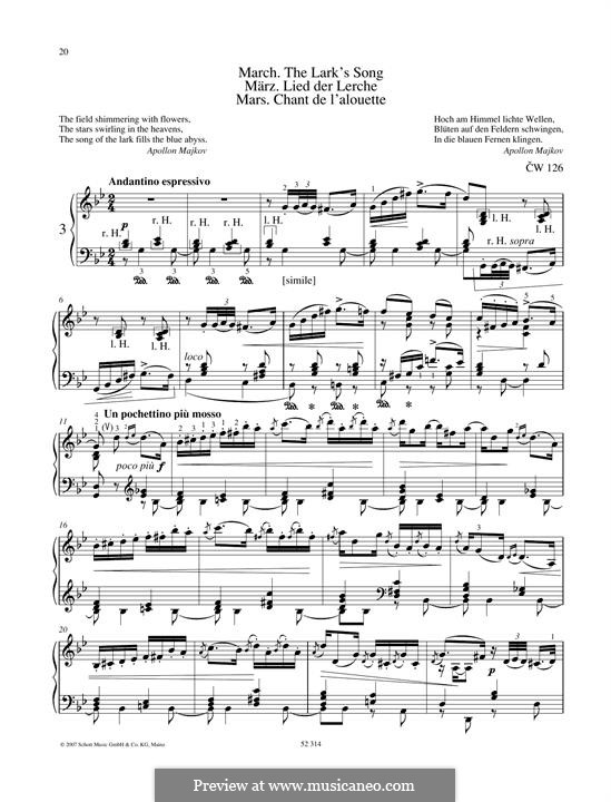 No.2 March: For piano by Pyotr Tchaikovsky