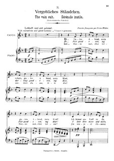 Romances and Songs, Op.84: No.4 Vergebliches Ständchen (The Vain Suit) by Johannes Brahms