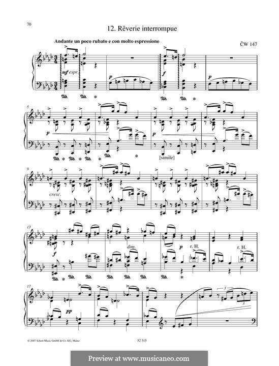 Twelve Pieces , TH 138 Op.40: No.12 Rêverie interrompue (Interrupted Dreaming) by Pyotr Tchaikovsky