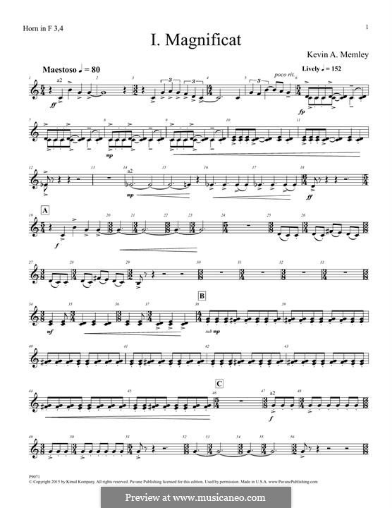 Magnificat (Full Orchestra): Violoncello part by Kevin A. Memley