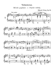 Lyric Pieces, Op.12: No.5 Popular Melody by Edvard Grieg