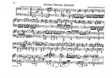 String Quintet No.2 in G Major, Op.111: Version for piano four hands by Johannes Brahms