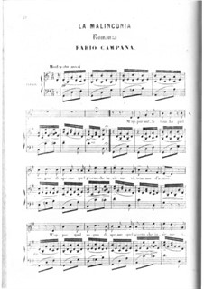 La Malinconia. Romance: La Malinconia. Romance by Fabio Campana