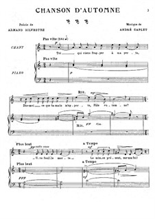 Chanson d'automne: Chanson d'automne by André Caplet