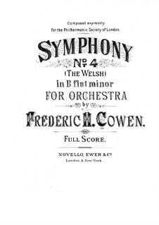 Symphony No.4 in B Flat Minor: Symphony No.4 in B Flat Minor by Frederic Hymen Cowen