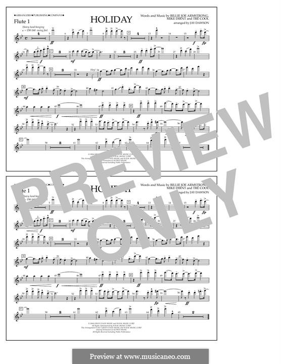 Holiday (Green Day): Flute 1 part by Billie Joe Armstrong, Tré Cool, Michael Pritchard