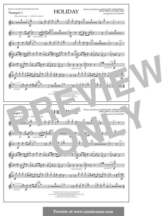 Holiday (Green Day): Bb Trumpet 1 part by Billie Joe Armstrong, Tré Cool, Michael Pritchard