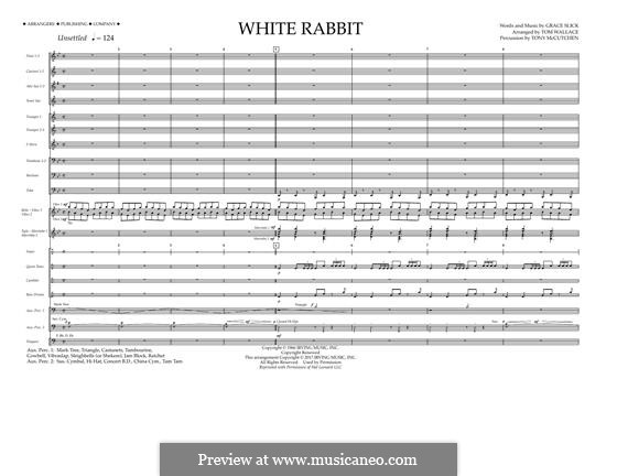White Rabbit (Marching Band version): Full Score by Grace Slick