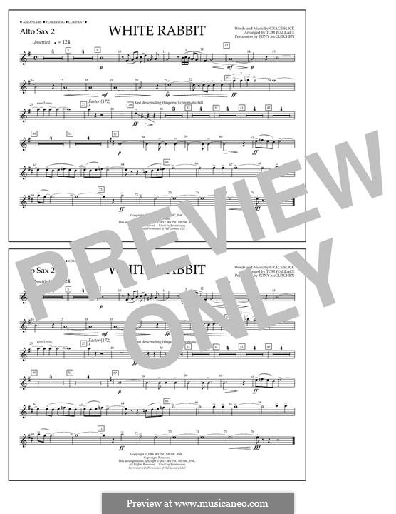 White Rabbit (Marching Band version): Alto Sax 2 part by Grace Slick
