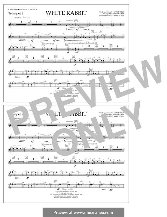 White Rabbit (Marching Band version): Trumpet 2 part by Grace Slick