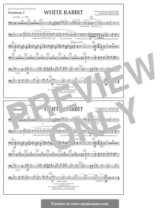 White Rabbit (Marching Band version): Trombone 2 part by Grace Slick