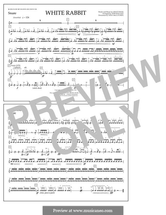 White Rabbit (Marching Band version): Snare part by Grace Slick