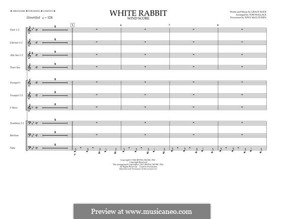 White Rabbit (Marching Band version): Wind Score by Grace Slick