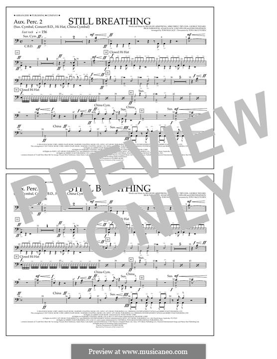 Still Breathing (Green Day): Aux. Perc. 2 part by Billie Joe Armstrong
