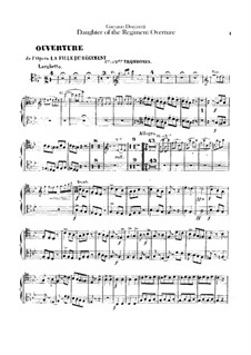 La fille du régiment (The Daughter of the Regiment): Overture – Trombones parts by Gaetano Donizetti