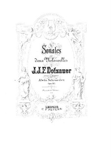 Three Sonatas for Two Cellos, Op.103: Cello I part by Friedrich Dotzauer