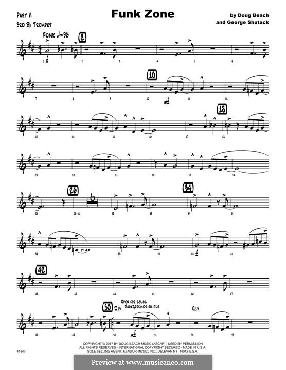 Funk Zone: 3rd Bb Trumpet part by Doug Beach