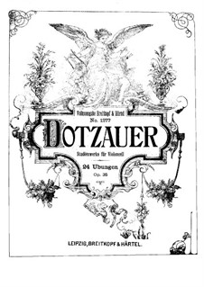 Twenty-Four Exercises for Cello, Op.35: Twenty-Four Exercises for Cello by Friedrich Dotzauer