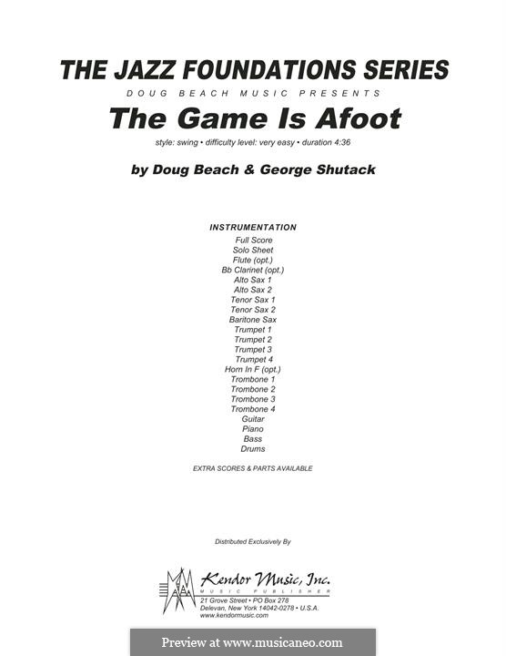 The Game is Afoot: Full Score by Doug Beach