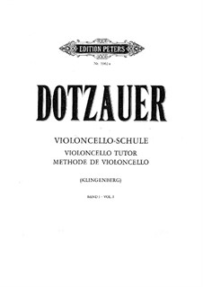 Cello Method: Book I by Friedrich Dotzauer