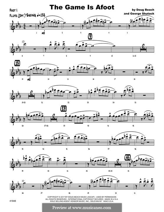 The Game is Afoot: Flute part by Doug Beach