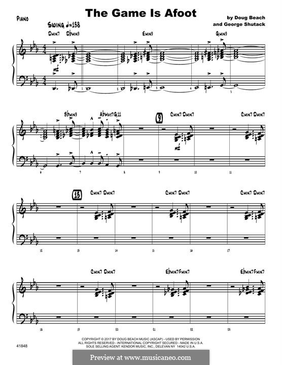 The Game is Afoot: Piano part by Doug Beach