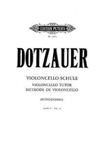 Cello Method: Book III by Friedrich Dotzauer