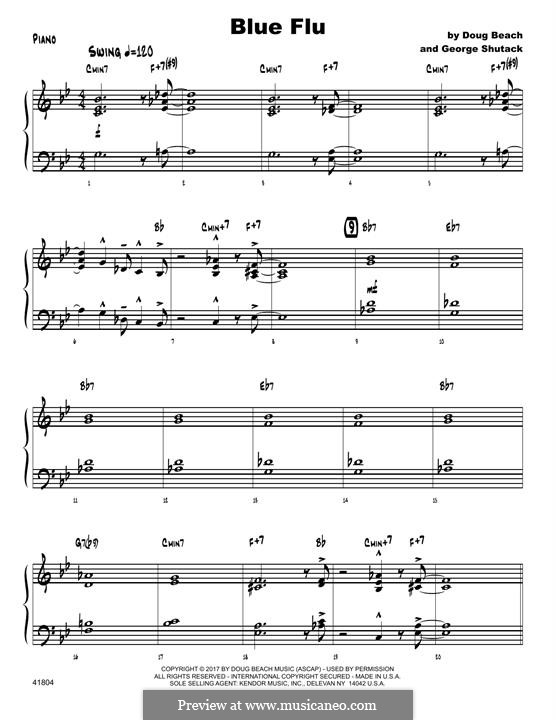 Blue Flu: Piano part by Doug Beach