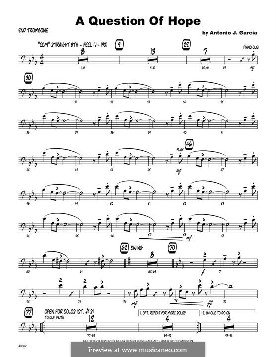 A Question of Hope: 2nd Trombone part by Antonio J. Garcia