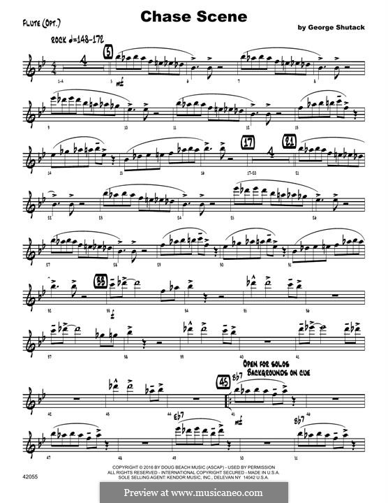 Chase Scene: Flute part by George Shutack