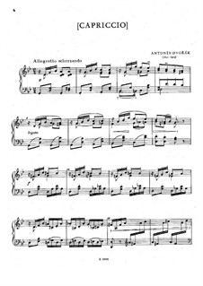 Two Pieces, B.188: No.2 Capriccio by Antonín Dvořák