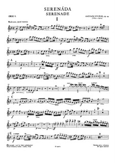 Serenade in D Minor, B.77 Op.44: Oboe II part by Antonín Dvořák