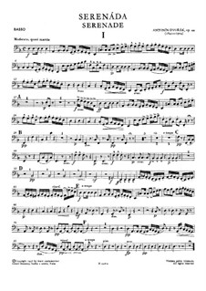 Serenade in D Minor, B.77 Op.44: Double bass part by Antonín Dvořák