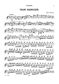 Valse diabolique for Violin and Piano, Op.10: Solo part by Louis Eller