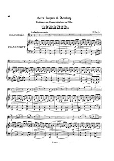Romance for Cello and Piano: Score by Hubert Engels
