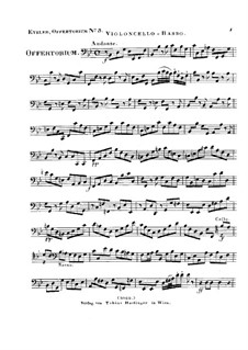 Reges Tharsis et insulae munera, HV 107: Cello and double bass part by Joseph Eybler