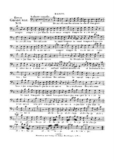 Benedicam Dominum, HV 55: Bass part by Joseph Eybler