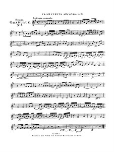 Benedicam Dominum, HV 55: Clarinet II part by Joseph Eybler