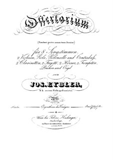 Timebunt gentes nomen tuum Domine, HV 87: Parts by Joseph Eybler