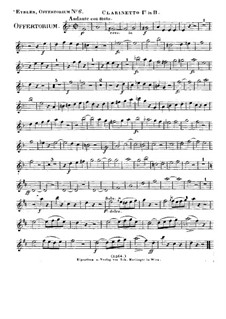 Timebunt gentes nomen tuum Domine, HV 87: Clarinet I part by Joseph Eybler