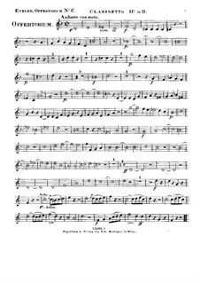 Timebunt gentes nomen tuum Domine, HV 87: Clarinet II part by Joseph Eybler