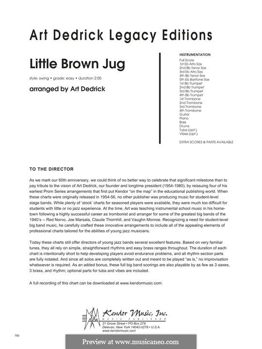 Little Brown Jug: Full Score by folklore
