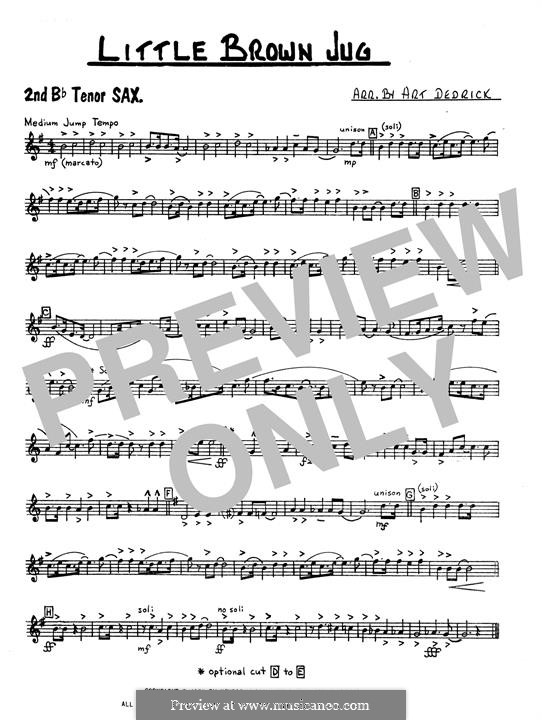 Little Brown Jug: 2nd Eb Alto Saxophone part by folklore