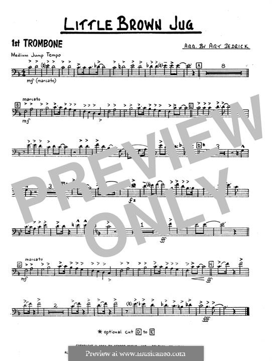 Little Brown Jug: 1st Trombone part by folklore