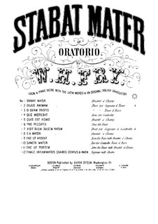 Stabat Mater. Cujus Animam, for Voices and Piano: Stabat Mater. Cujus Animam, for Voices and Piano by William Henry Fry